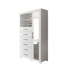 Ver imagem 3 de Multi-Cômoda 1 Porta 6 Gavetas Marabá com Espelho e Pés