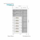 Ver imagem 5 de Cômoda Sapateira Multiuso 6 Gavetas 1 Porta com Espelho e Pés Marabá Branco