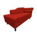 Ver imagem 4 de Recamier Decorativo Divã Styllus Lado Esquerdo Couro Vermelho