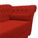 Ver imagem 3 de Recamier Decorativo Divã Styllus Lado Esquerdo Couro Vermelho
