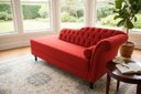Ver imagem 1 de Recamier Decorativo Divã Styllus Lado Esquerdo Couro Vermelho