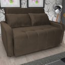 Ver imagem 1 de Sofá Cama Veludo 2 Lugares Amora New