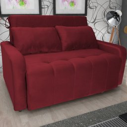 Sofá Cama Veludo 2 Lugares Amora New - 1