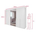 Ver imagem 5 de Guarda Roupa Easy Space 6 Portas C/ Espelho Branco Lopas