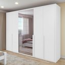 Ver imagem 1 de Guarda Roupa Easy Space 6 Portas C/ Espelho Branco Lopas