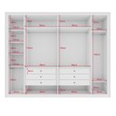 Ver imagem 2 de Guarda Roupa Easy Space 6 Portas C/ Espelho Branco Lopas