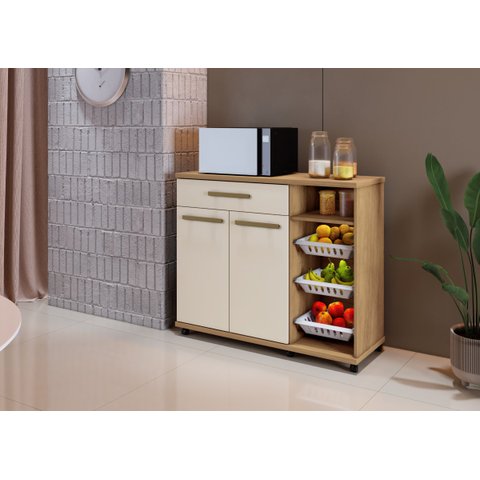 Armário de Cozinha com Fruteira Salinas Arte Móveis:cinamomo/off