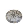 Tapete de Couro Natural Mandala Cinza Branco 1,60 M de Diametro, - 1