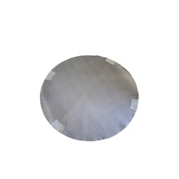 Tapete de Couro Natural Mandala Cinza Branco 1,60 M de Diametro, - 3