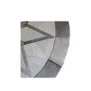 Ver imagem 3 de Tapete de Couro Natural Mandala Cinza Branco 1,60 M de Diametro,