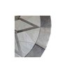 Tapete de Couro Natural Mandala Cinza Branco 1,60 M de Diametro, - 2