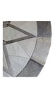 Ver imagem 3 de Tapete de Couro Natural Mandala Cinza Branco 1,60 M de Diametro,