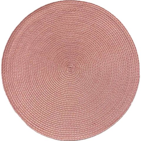 Kit 12 Americano Requinte Liso para Mesa Redondo 38cm Rosê
