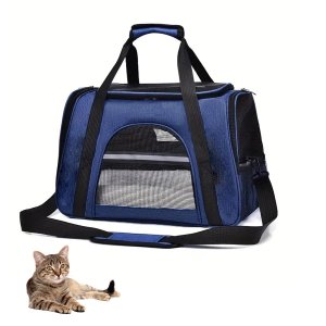 Bolsa Transporte Cachorro Gato Cachorro Pet Animal de Estimaçao Faixa Refletiva Pequeno Porte Viagem