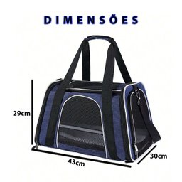 Bolsa Transporte Cachorro Gato Cachorro Pet Animal de Estimaçao Faixa Refletiva Pequeno Porte Viagem - 2