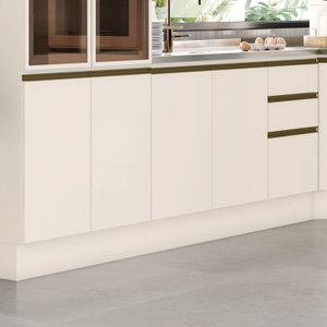 Rodapé Para Balcão 100%mdf Com Acessórios 191,5cm Aurora
