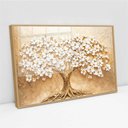 Ver imagem 2 de Quadro Decorativo Árvore com Flores Brancas Sala Quarto Casa Escritório