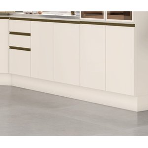 Rodapé Para Balcão 220cm 100% MDF com Acessórios Aurora