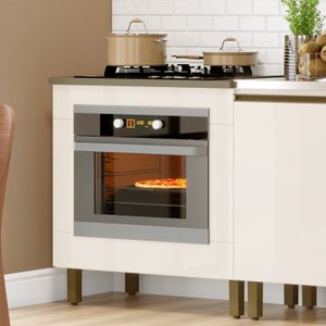 Balcão Forno de Embutir com Tampo Cooktop 100% Mdf Aurora Espresso Móveis