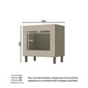 Ver imagem 4 de Balcão Forno de Embutir com Tampo Cooktop 100% MDF Aurora Espresso Móveis Bege/Duna/Cristal