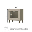 Ver imagem 4 de Balcão Forno de Embutir com Tampo Cooktop 100% Mdf Aurora Espresso Móveis