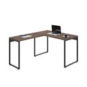 Ver imagem 4 de Escrivaninha Mesa Escritório em L Estilo Kuadra 120cm Industrial Nogal