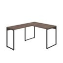 Ver imagem 2 de Escrivaninha Mesa Escritório em L Estilo Kuadra 120cm Industrial Nogal