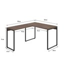 Ver imagem 3 de Escrivaninha Mesa Escritório em L Estilo Kuadra 120cm Industrial Nogal