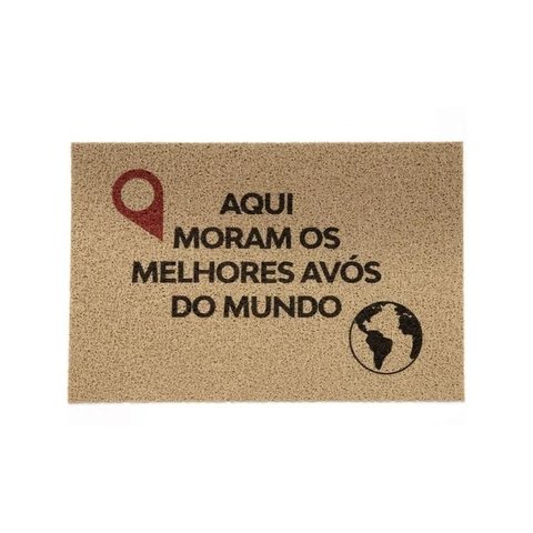 Tapete Capacho Vinil Melhores Avós 60x40 Super Print Kapazi