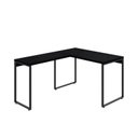 Ver imagem 2 de Escrivaninha Mesa Escritório em L Estilo Kuadra 120cm Industrial Preto Ônix