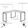 Escrivaninha Mesa Escritório em L Estilo Industrial 120x150cm Kuadra - 5