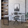 Escrivaninha Mesa Escritório em L Estilo Industrial 135x150cm Kuadra - 1