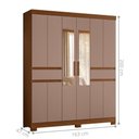 Ver imagem 4 de Roupeiro Solteiro 10 Portas 2 Gavetas com Espelho