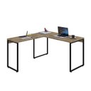 Ver imagem 4 de Escrivaninha Mesa Escritório em L Estilo Industrial 135x150cm Kuadra