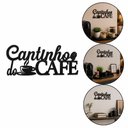 Ver imagem 1 de Letreiro Cantinho do Cafe Placa Quadro Vintage Parede Decorativo 26cm em MDF Cozinha Sala Escritorio
