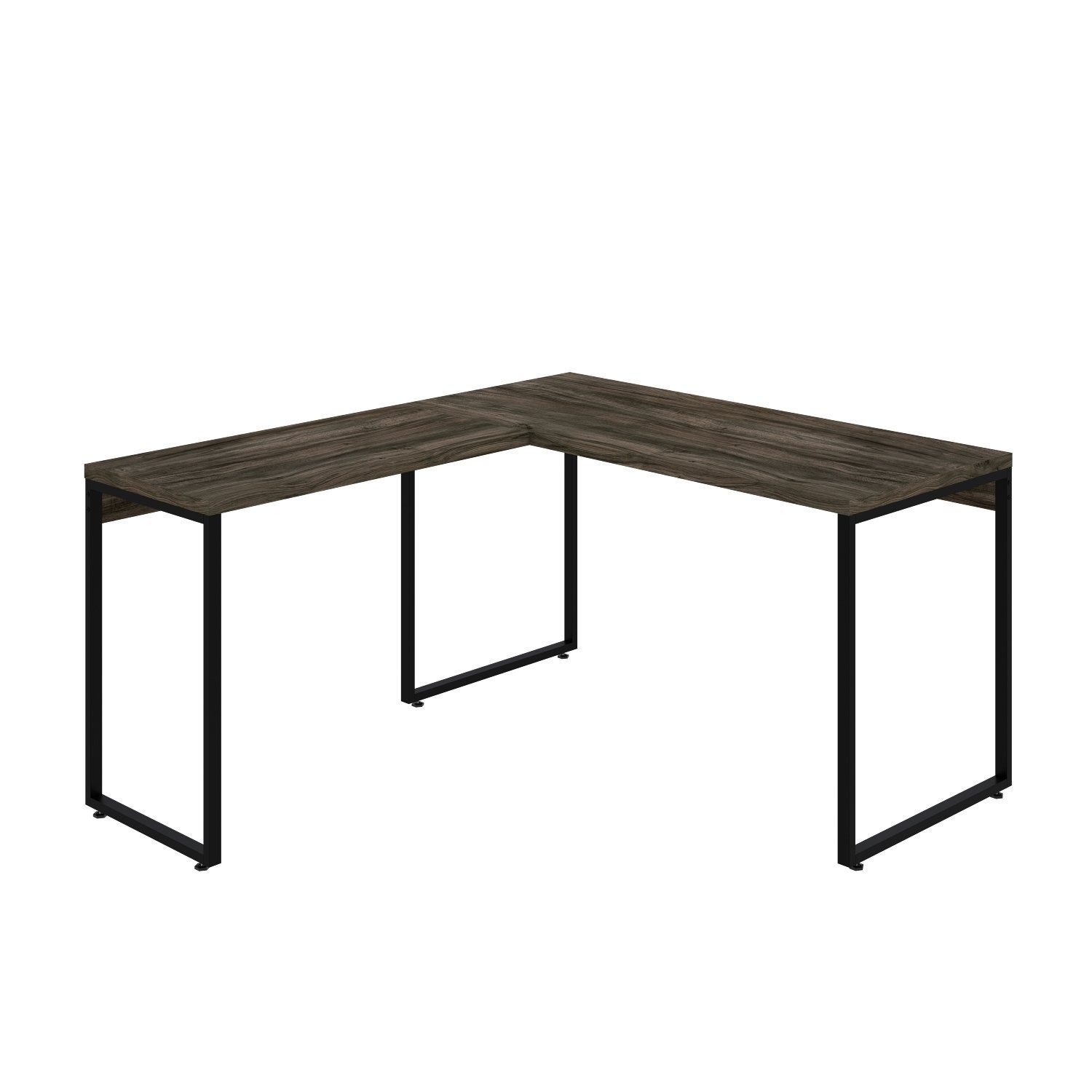 Mesa de Escritório em L Estilo Industrial 135x150cm Kuadra - 2