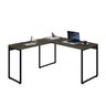 Escrivaninha Mesa Escritório em L Estilo Industrial 135x150cm Kuadra - 4