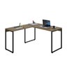 Escrivaninha Mesa Escritório em L Estilo Industrial 135x150cm Kuadra - 4