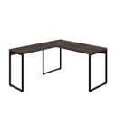 Ver imagem 2 de Escrivaninha Mesa Escritório em L Estilo Kuadra 135cm Industrial Nogal Marrom