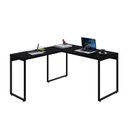 Ver imagem 4 de Escrivaninha Mesa Escritório em L Estilo Kuadra 135cm Industrial Preto Ônix