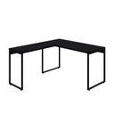 Ver imagem 2 de Escrivaninha Mesa Escritório em L Estilo Kuadra 135cm Industrial Preto Ônix