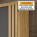Ver mais imagens de Guarda-Roupa Casal Monte Carlo com 2 Portas de Correr Ripada 4 Gavetas Internas e Maleiros Cinza/Cinamomo/Grafite