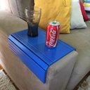 Ver imagem 2 de Esteira Decorativa Laqueada Apoio Suporte Sofá Lisa Azul Bic