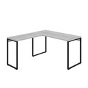 Ver imagem 2 de Escrivaninha Mesa Escritório em L Estilo Kuadra 135cm Industrial Snow Bege