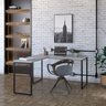 Escrivaninha Mesa Escritório em L Estilo Industrial 135x150cm Kuadra - 1