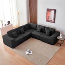 Ver imagem 7 de Kit Sofá Modular 5 Lugares Moderno Curvo Orgânico Adapt Linho