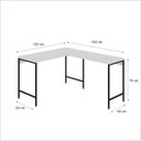 Ver imagem 3 de Escrivaninha Mesa Escritório em L Estilo Industrial 120x140cm Active