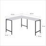 Mesa de Escritório em L Estilo Industrial 120x140cm Active - 3