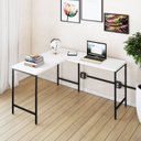 Ver imagem 1 de Escrivaninha Mesa Escritório em L Estilo Active 120cm Industrial Yescasa Branco