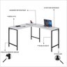 Mesa de Escritório em L Estilo Industrial 120x140cm Active - 5